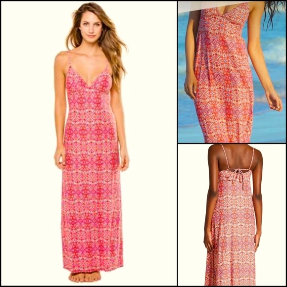 Helen Jon Mosaic Kaleidoscope Stained Glass Print Maxi Dress Coverup - Picture 2 of 9